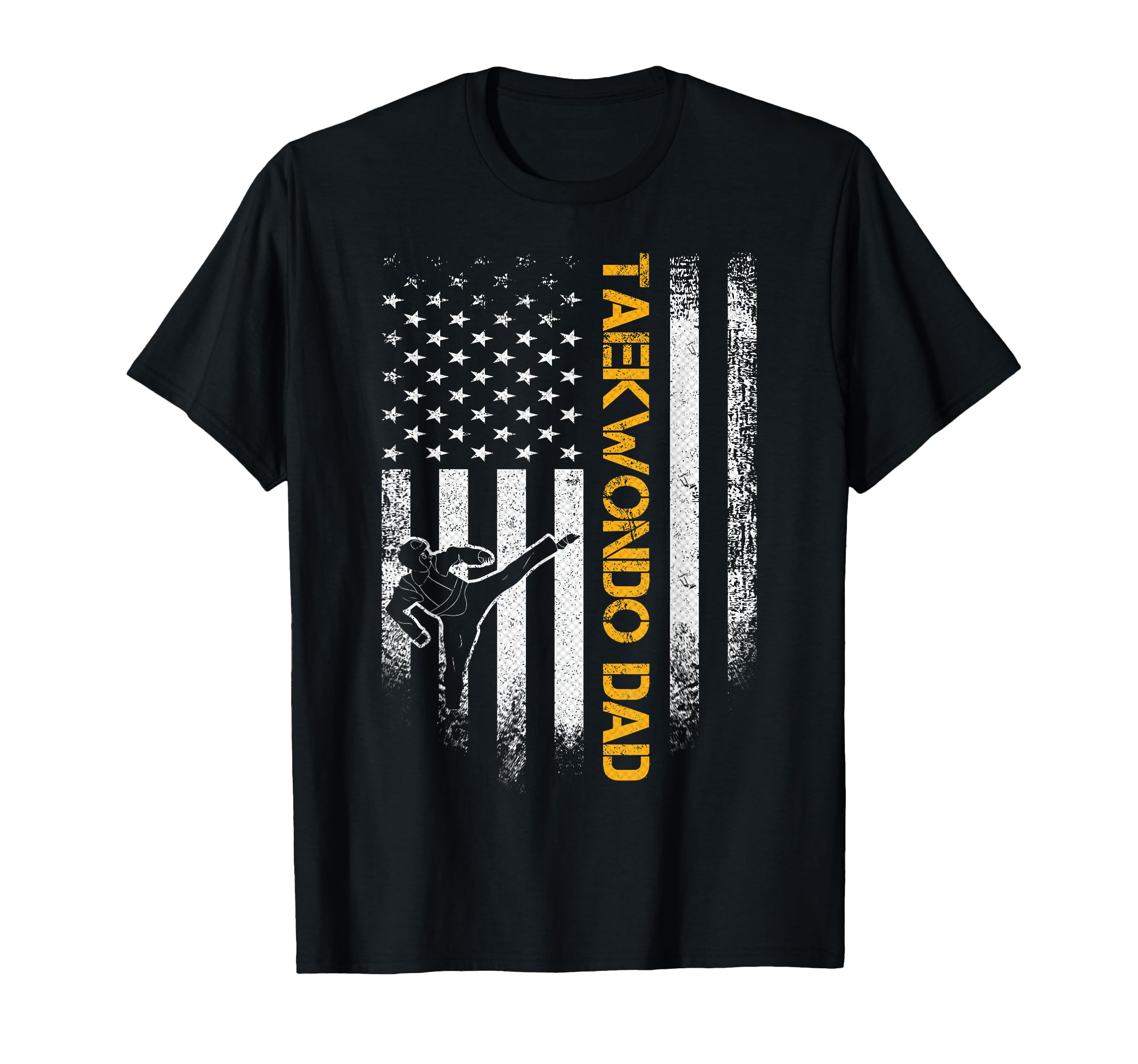 Usa Flag Korea Taekwondo Training Dad T-Shirt - Graphic Print Unisex - T-Shirt, Sweatshirt, Hoodie