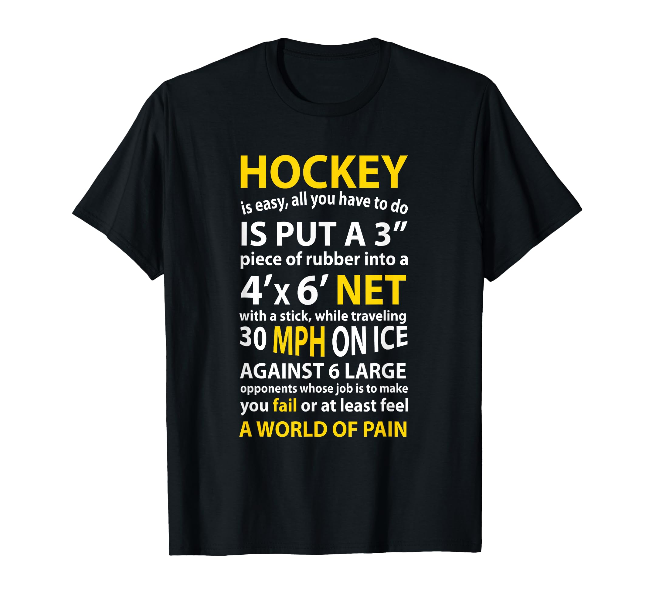Funny Hockey Hockey Is Easy Gift Fans T-Shirt - Aesthetic Graphic Men Women - T-Shirt, Sweatshirt, Hoodie