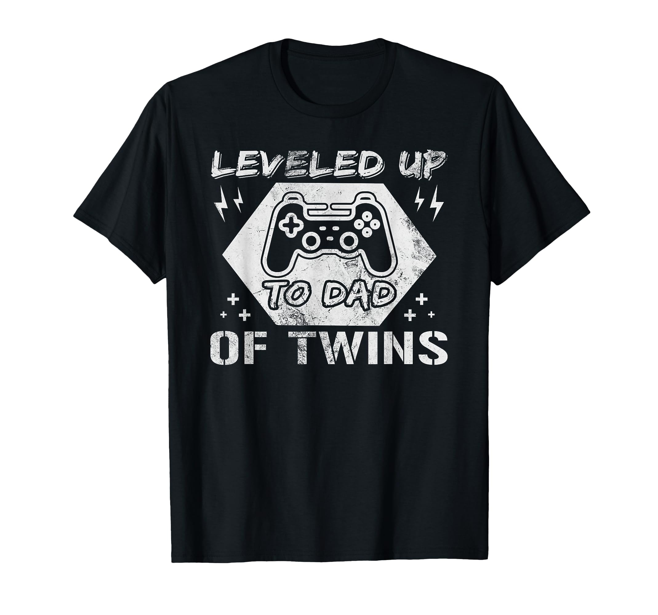 Leveled Up To Dad Twins Video Gamer T-Shirt - Novelty Apparel Men Women - T-Shirt, Sweatshirt, Hoodie