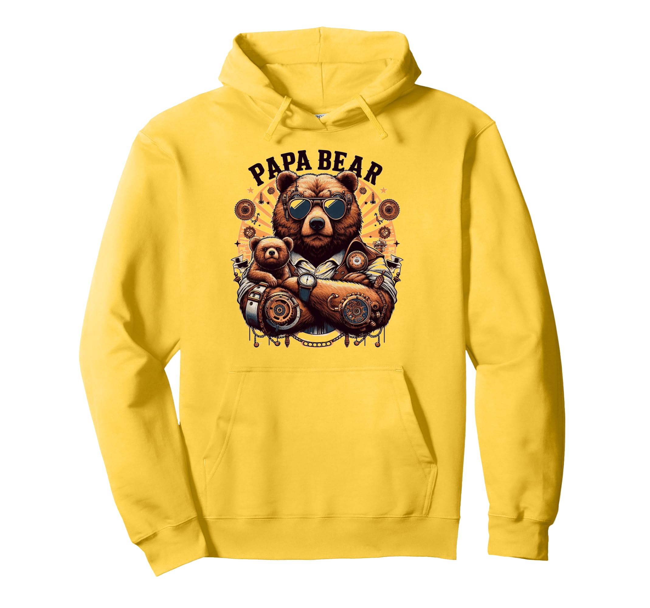 Papa Bear Funny Mechanic Bears Animal Hoodie - Streetwear Style Unisex - T-Shirt, Sweatshirt, Hoodie