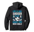 Play Hard You Need Goals Football Jersey Hoodie - Graphic Print for Adults - T-Shirt, Sweatshirt, Hoodie