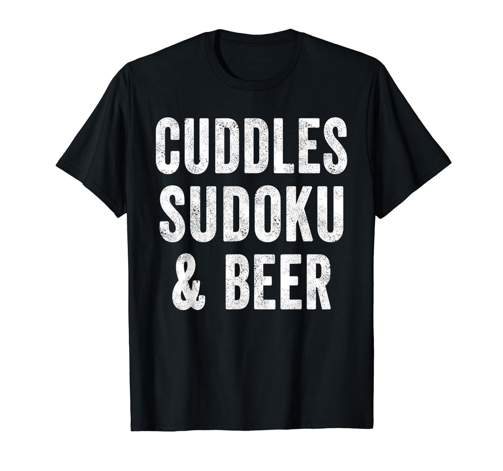 Cuddles Sudoku And Beer Lover T-Shirt - Fun Novelty Design for Adults - T-Shirt, Sweatshirt, Hoodie
