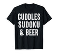 Cuddles Sudoku And Beer Lover T-Shirt - Fun Novelty Design for Adults - T-Shirt, Sweatshirt, Hoodie