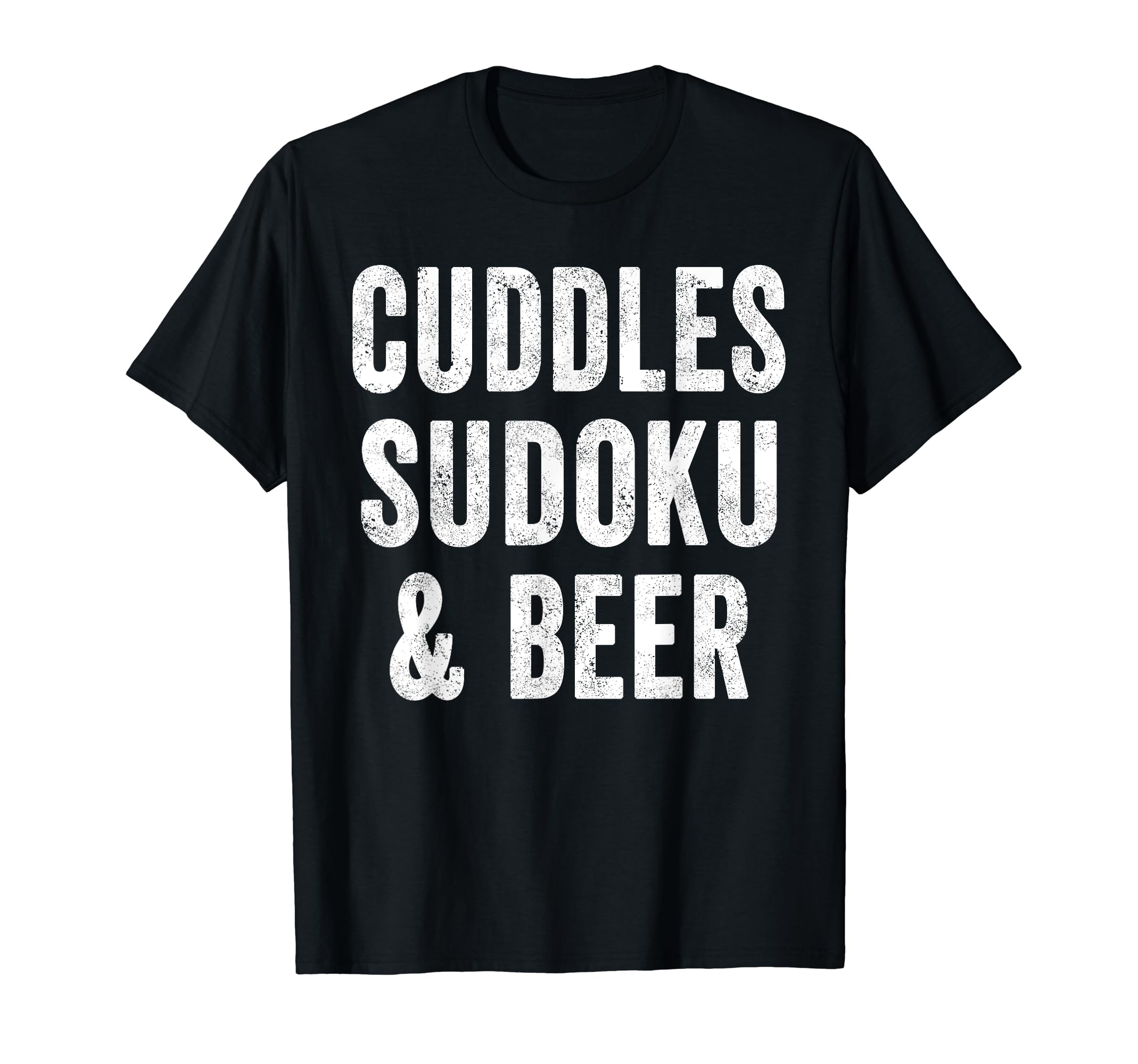 Cuddles Sudoku And Beer Lover T-Shirt - Fun Novelty Design for Adults - T-Shirt, Sweatshirt, Hoodie