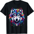 Wolf Splash Art Animal Lover - Adult & Kids T-Shirts, Sweatshirts & Hoodies apparel design preview 1