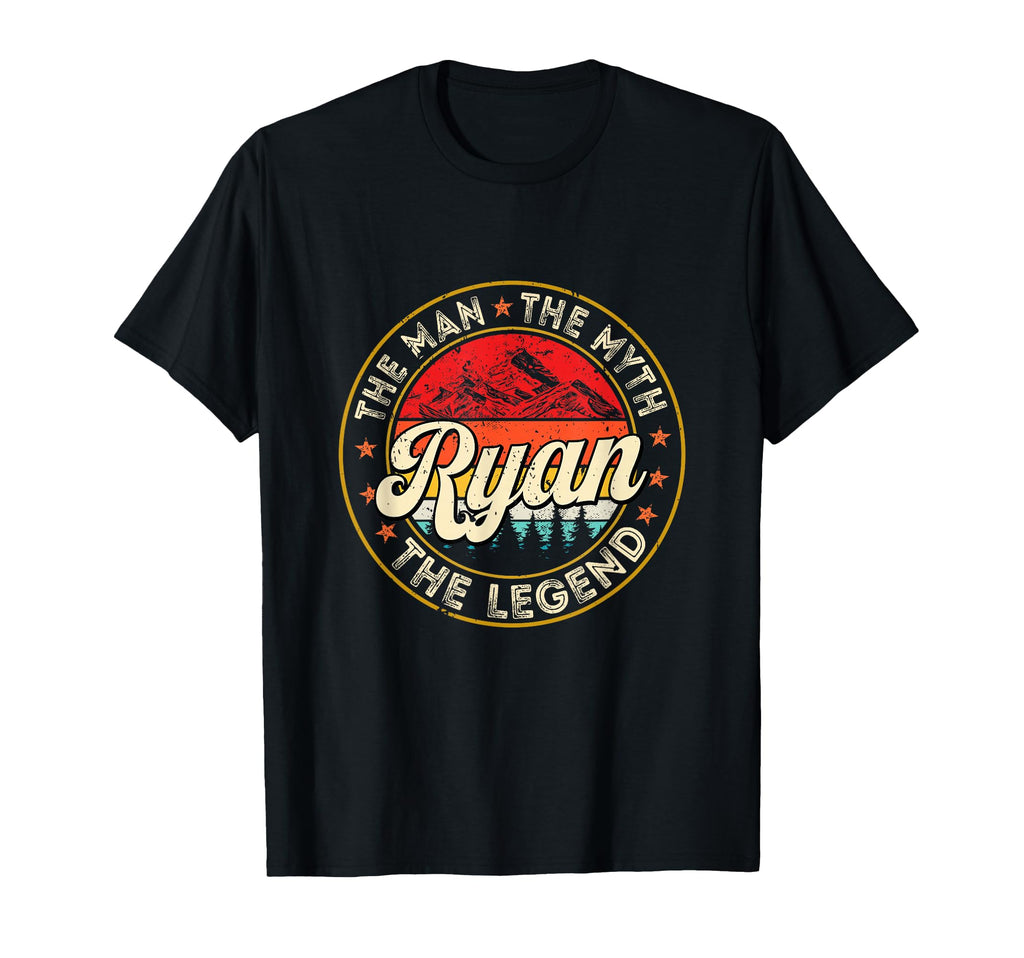 Ryan Myth Legend Personalized Name T-Shirt - Fun Novelty Design Men Women - T-Shirt, Sweatshirt, Hoodie
