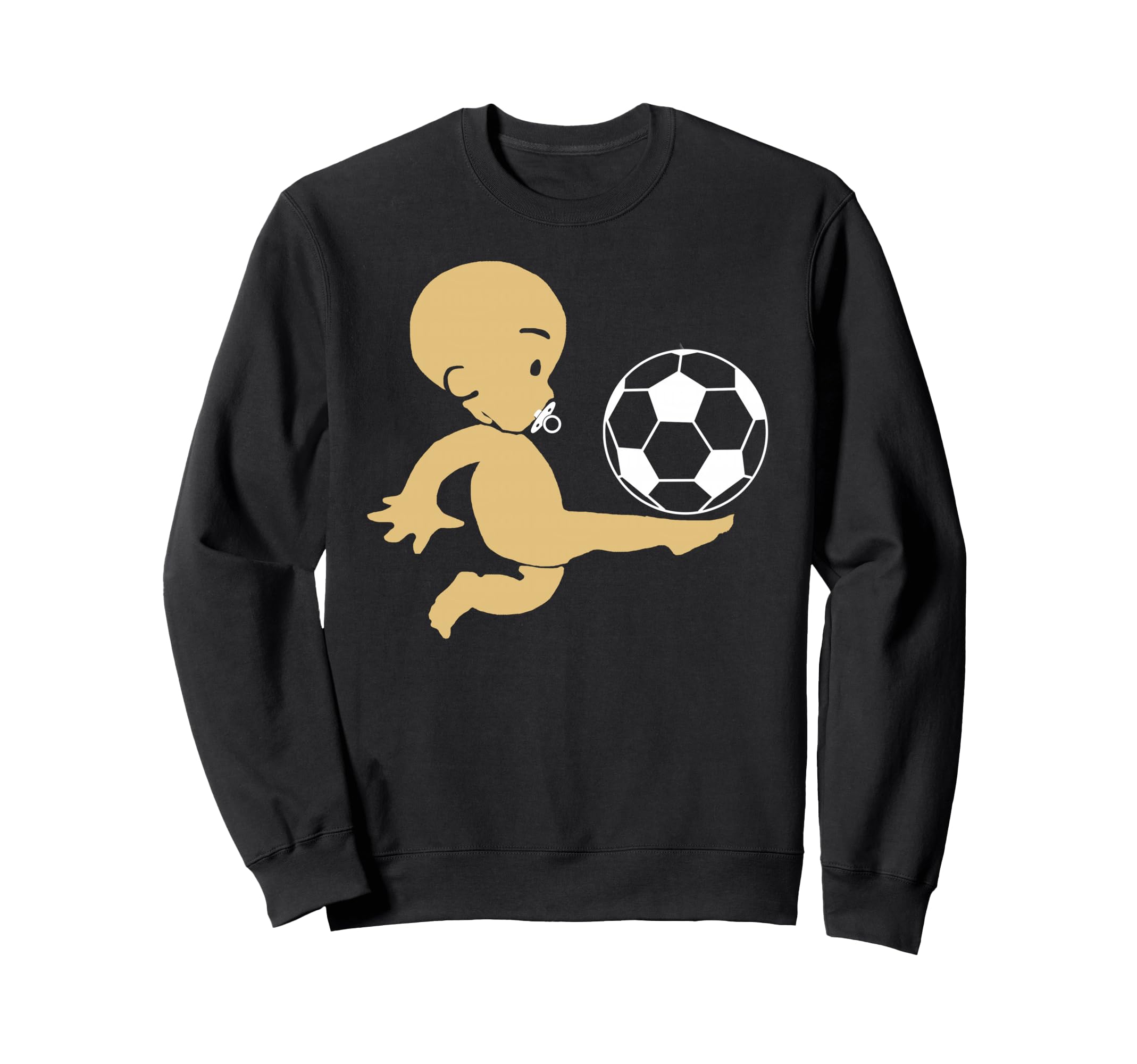 Funny Soccer Kick Pacifier Football Sweatshirt - Minimalist Print Unisex - T-Shirt, Sweatshirt, Hoodie