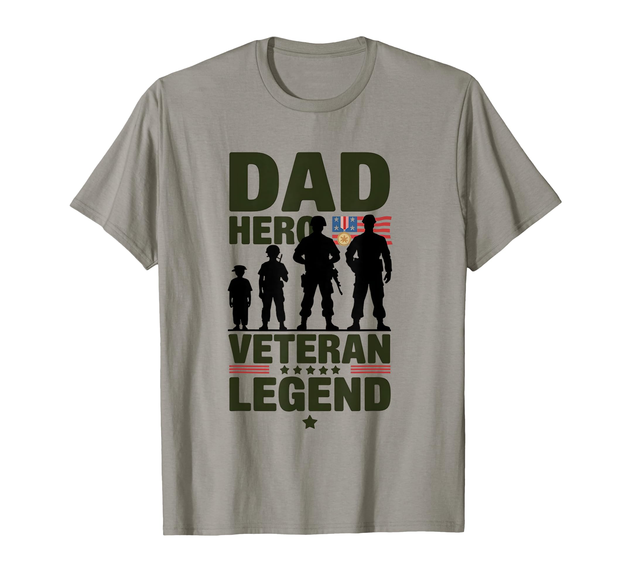 Dad Hero Veteran Legend Military T-Shirt - Custom Art Print Men Women - T-Shirt, Sweatshirt, Hoodie