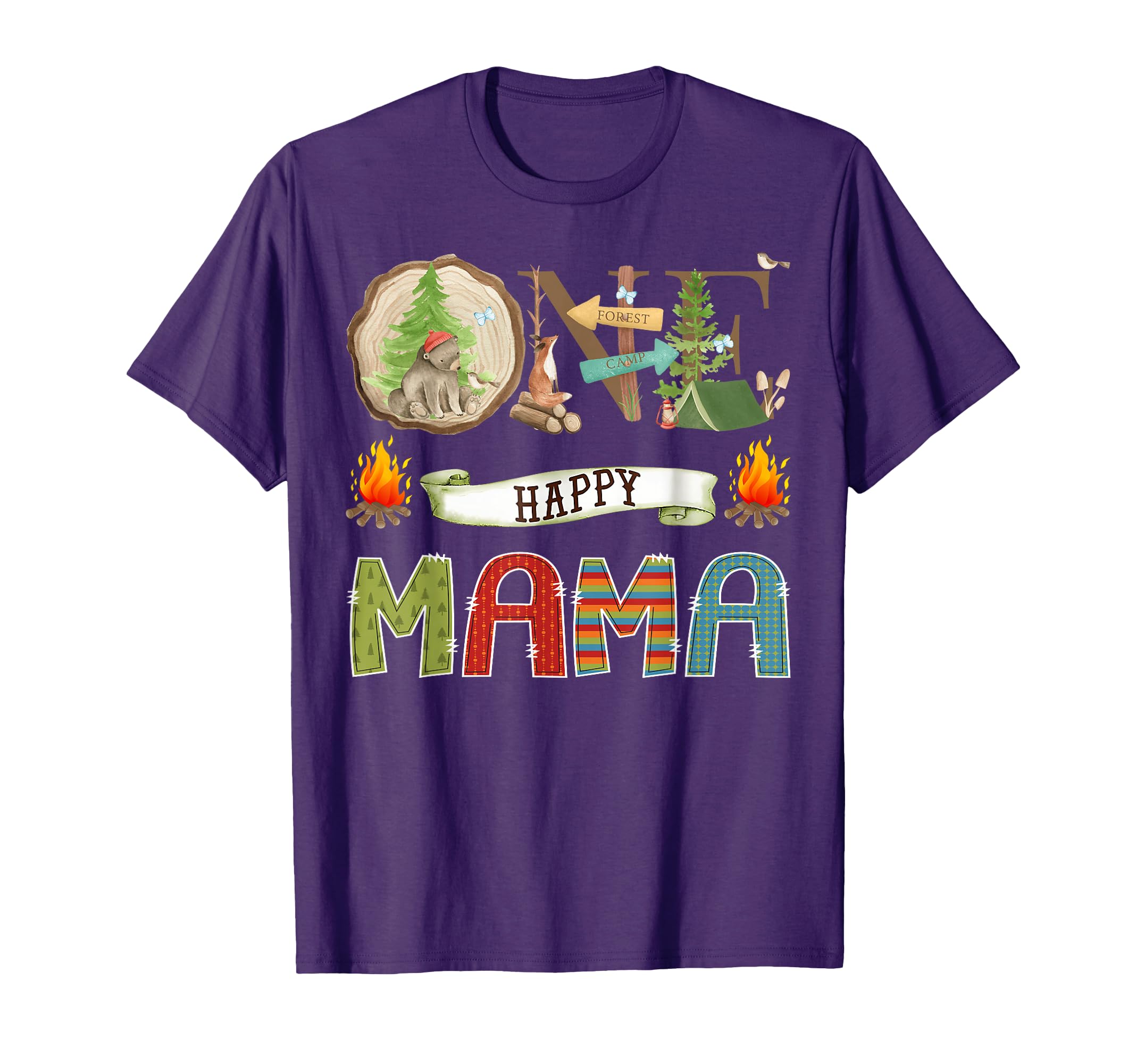 One Happy Mama Camper 1St Birthday T-Shirt - Unique Graphic Men Women - T-Shirt, Sweatshirt, Hoodie