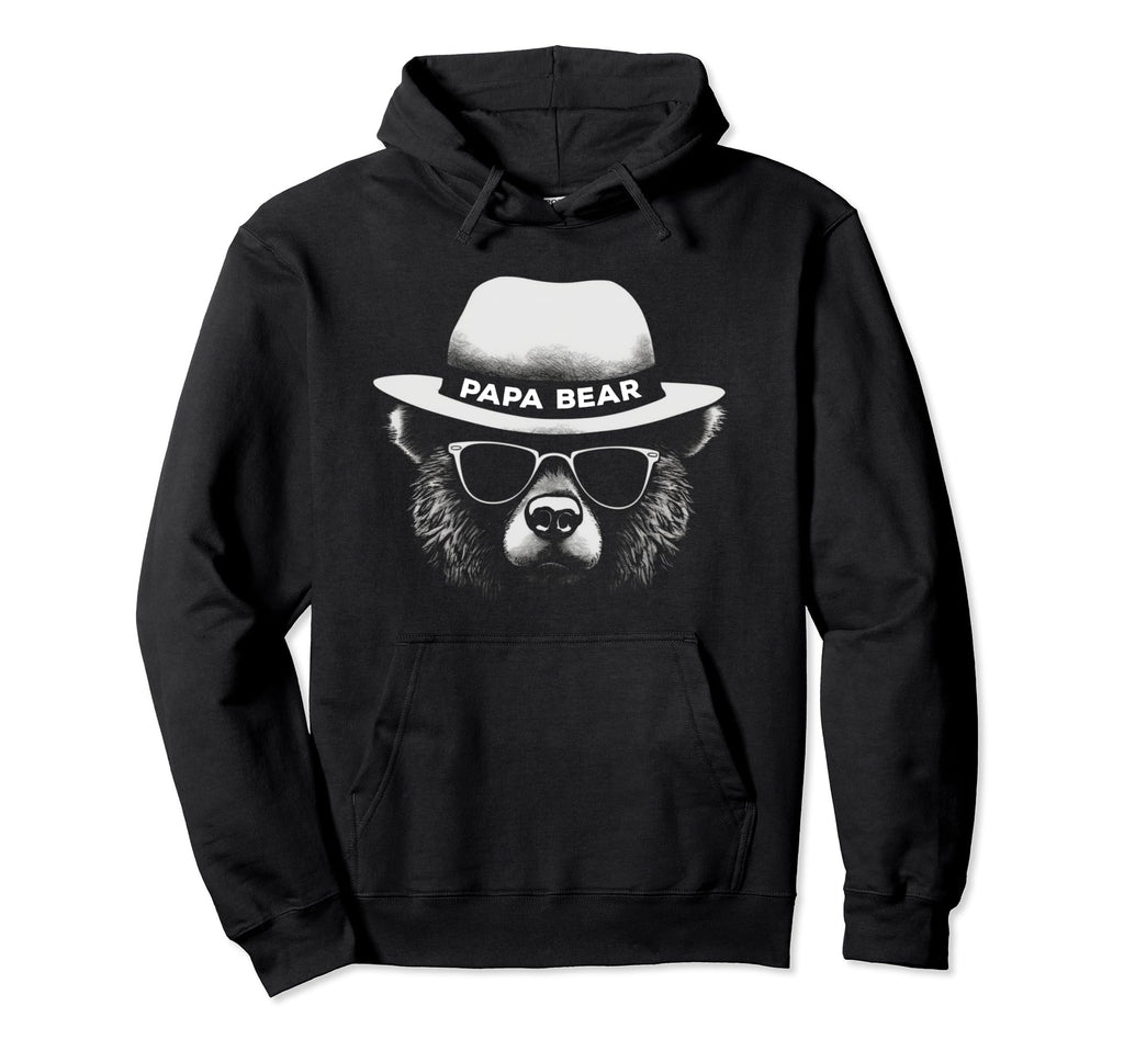 Dad Bear Husband Father Family Papa Hoodie - Minimalist Print for Adults - T-Shirt, Sweatshirt, Hoodie