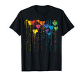 Colorful Hearts Dripping Paint T-Shirt - Novelty Apparel for Adults - T-Shirt, Sweatshirt, Hoodie