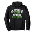Soccer Aunt My Niece Aunt Soccer Player Hoodie - Minimalist Print Unisex - T-Shirt, Sweatshirt, Hoodie