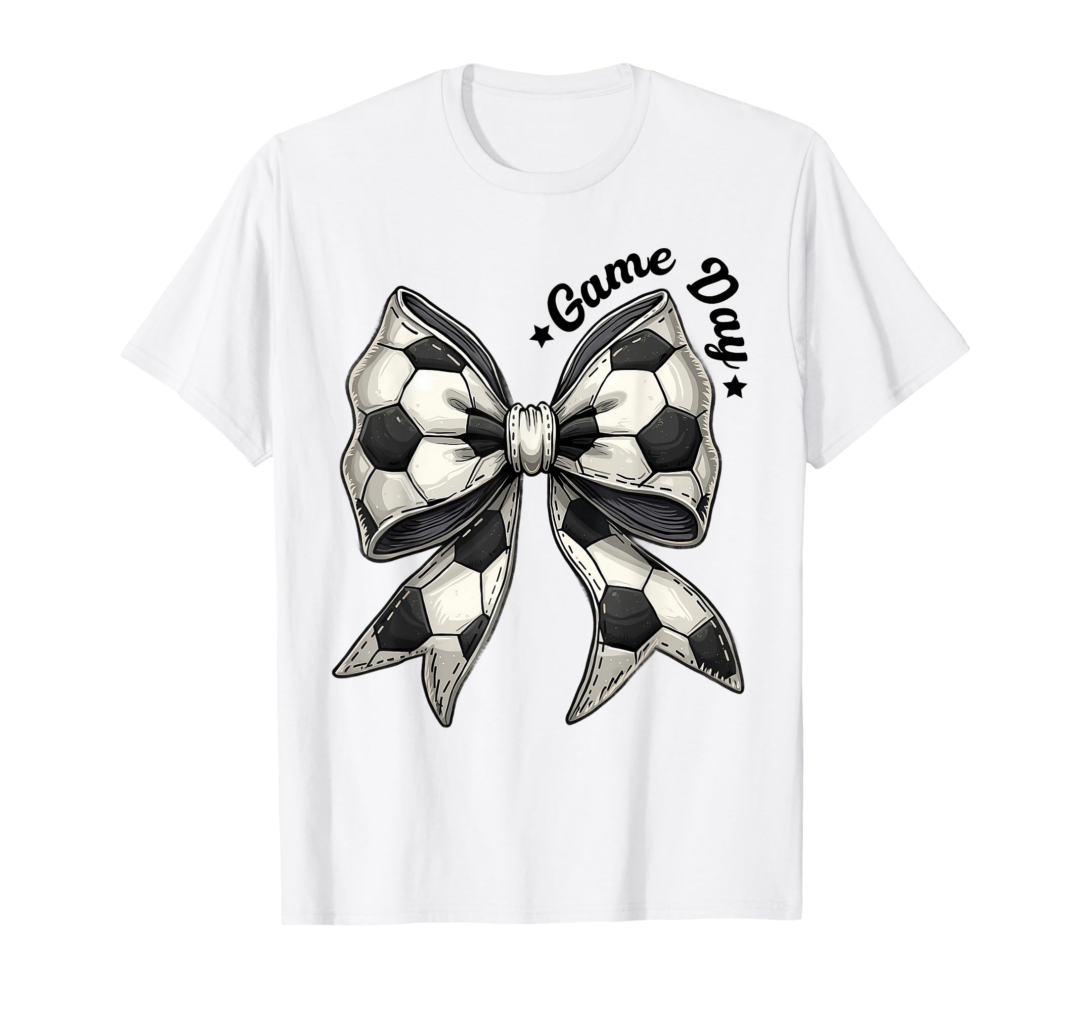 Game Day Soccer Bow Coquette Sports T-Shirt - Minimalist Print for Adults - T-Shirt, Sweatshirt, Hoodie