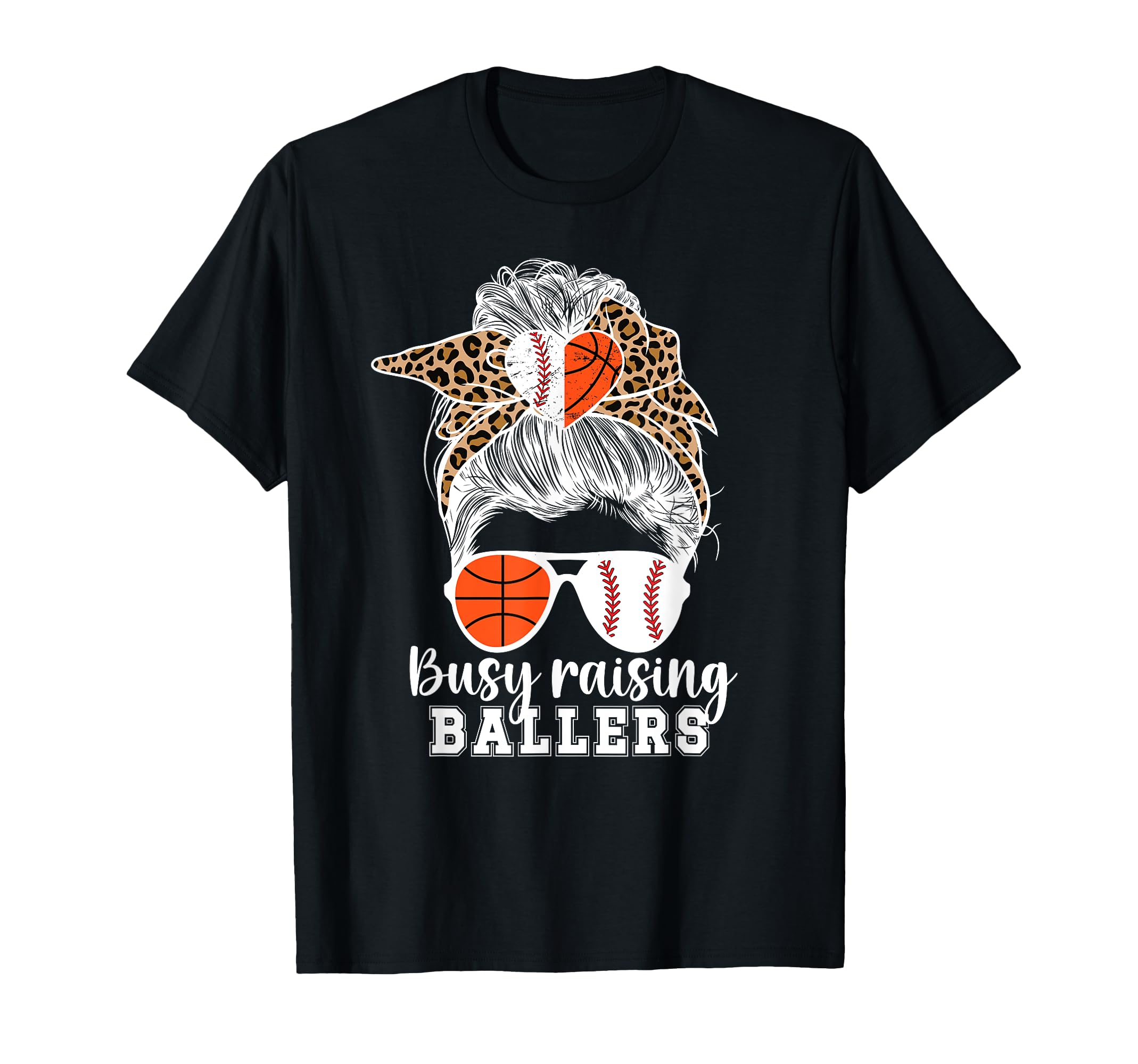 Busy Raising Ballers Baseball Basketball T-Shirt - Minimalist Print Unisex - T-Shirt, Sweatshirt, Hoodie