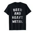 Distressed Beer And Heavy Metal Music T-Shirt - Graphic Print for Adults - T-Shirt, Sweatshirt, Hoodie