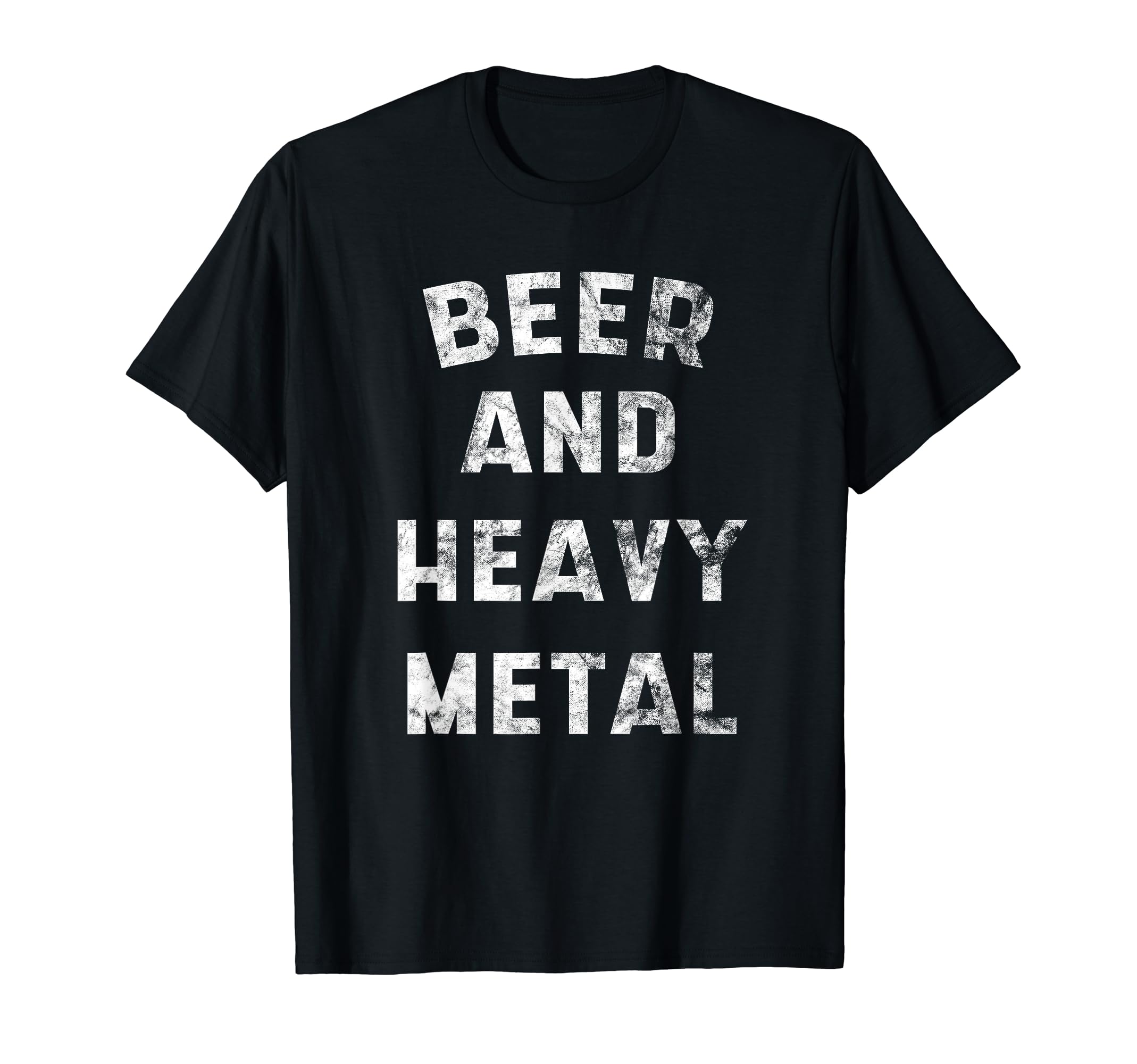 Distressed Beer And Heavy Metal Music T-Shirt - Graphic Print for Adults - T-Shirt, Sweatshirt, Hoodie