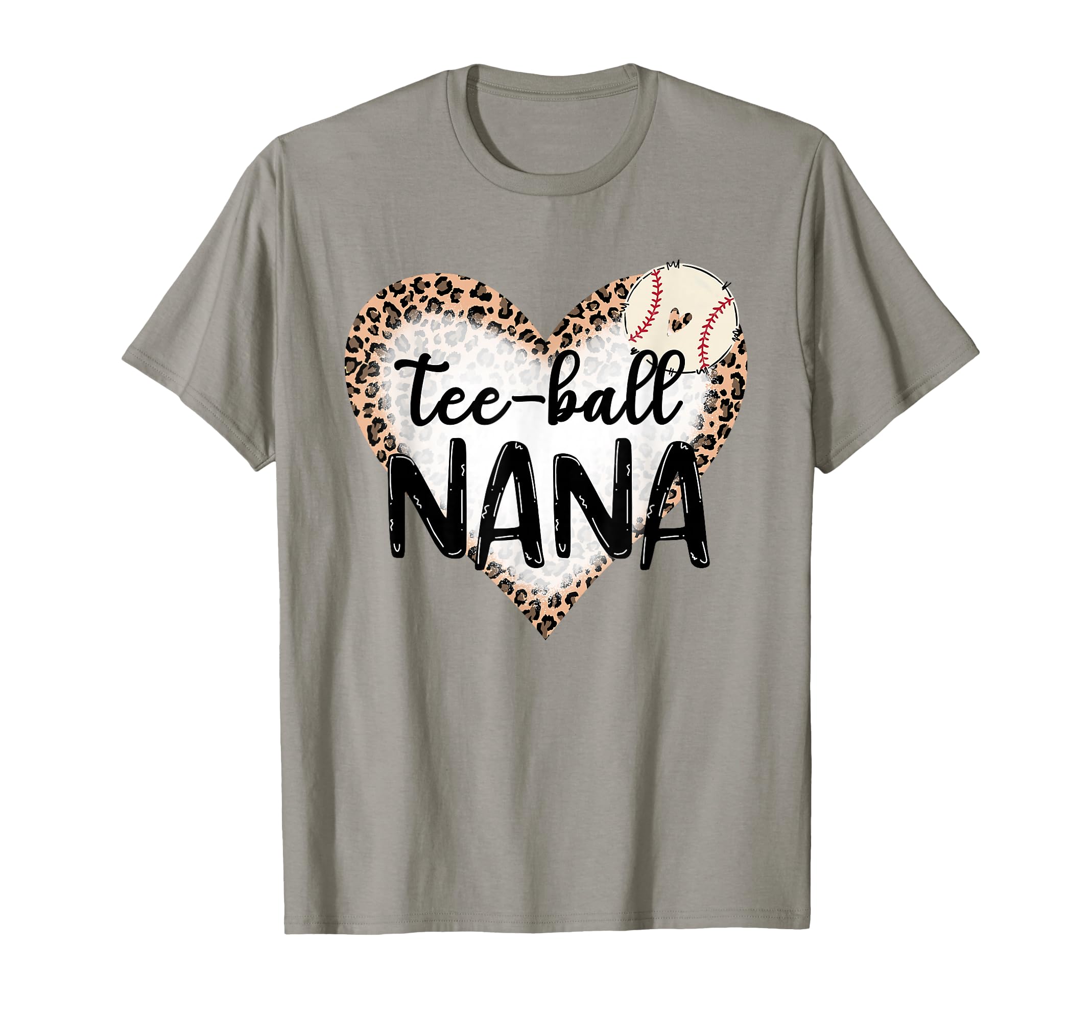Ball Nana Leopard Heart Ball Mom T-Shirt - Unique Graphic Men Women - T-Shirt, Sweatshirt, Hoodie