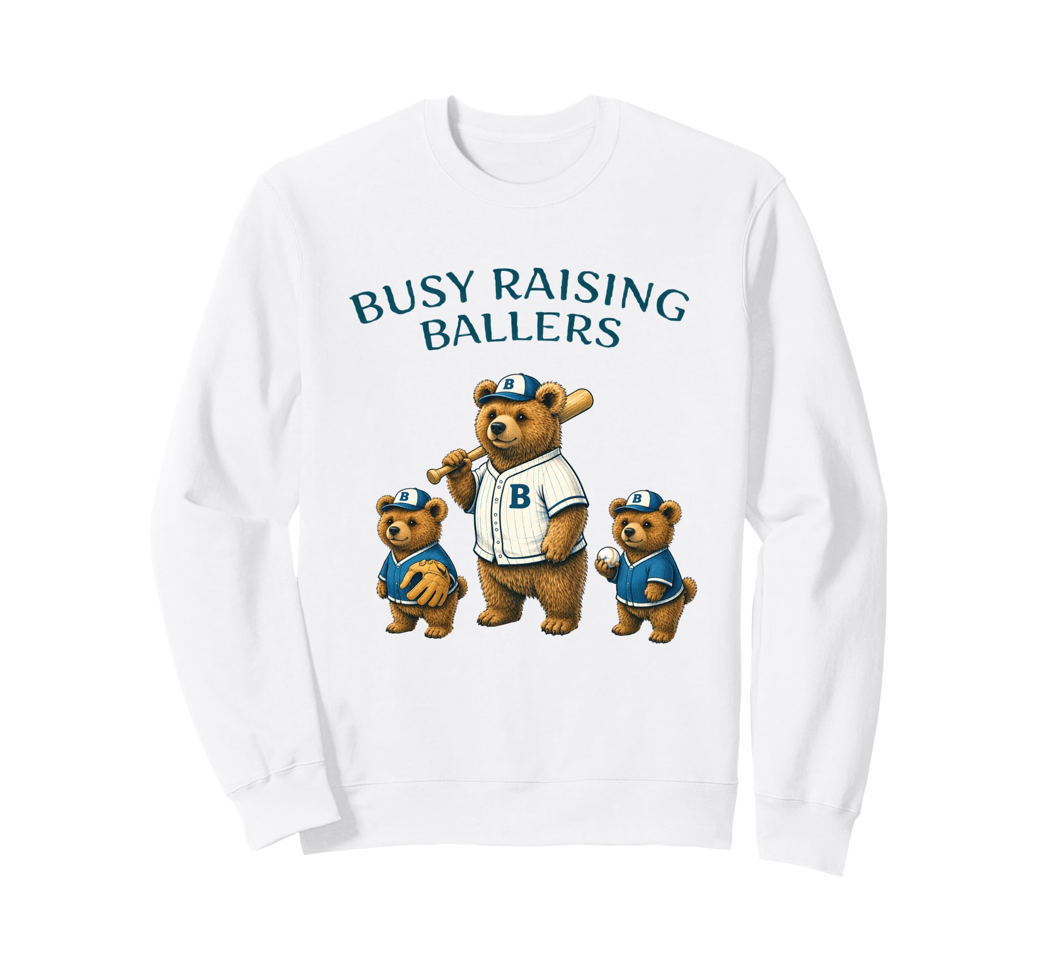Busy Raising Baller Baseball Sweatshirt - Custom Art Print Men Women - T-Shirt, Sweatshirt, Hoodie
