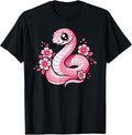 Kawaii Pink Snake and Flowers Year of Girls - Adult & Kids T-Shirts, Sweatshirts & Hoodies apparel design preview 1