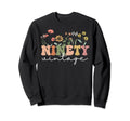 90 Years Old 90Th Birthday Wildflower Sweatshirt - Minimalist Print Unisex - T-Shirt, Sweatshirt, Hoodie