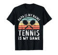 Funny Papa Tennis Is My Game Sunset Fathers T-Shirt - Graphic Print Unisex - T-Shirt, Sweatshirt, Hoodie