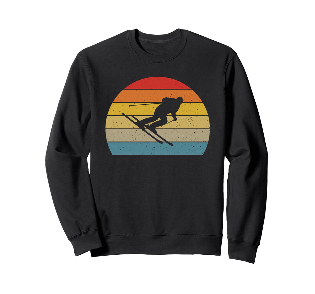 Ski Sunset Skier Skiing Dad Ski Sweatshirt - Graphic Print for Adults - T-Shirt, Sweatshirt, Hoodie