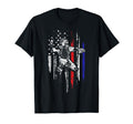 Baseball American Flag Patriotic T-Shirt - Custom Art Print Men Women - T-Shirt, Sweatshirt, Hoodie