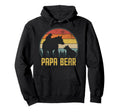 Papa Bear Funny Grandpa Proud Hoodie - Trendy Graphic for Adults - T-Shirt, Sweatshirt, Hoodie