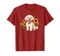 Womens Funny Sunflowers Maltipoo T-Shirt - Streetwear Style for Adults - T-Shirt, Sweatshirt, Hoodie