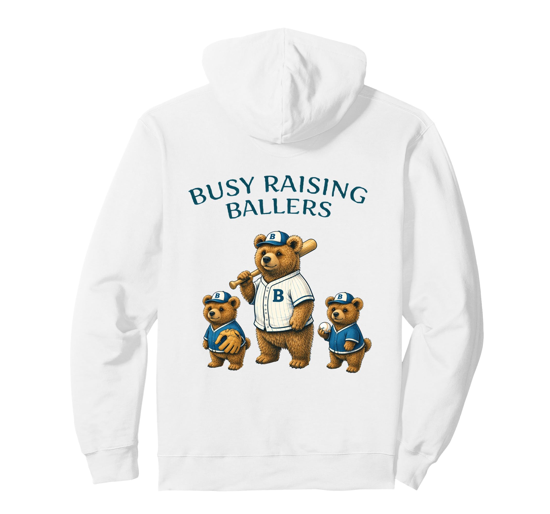Busy Raising Baller Baseball Softball Hoodie - Custom Art Print for Adults - T-Shirt, Sweatshirt, Hoodie