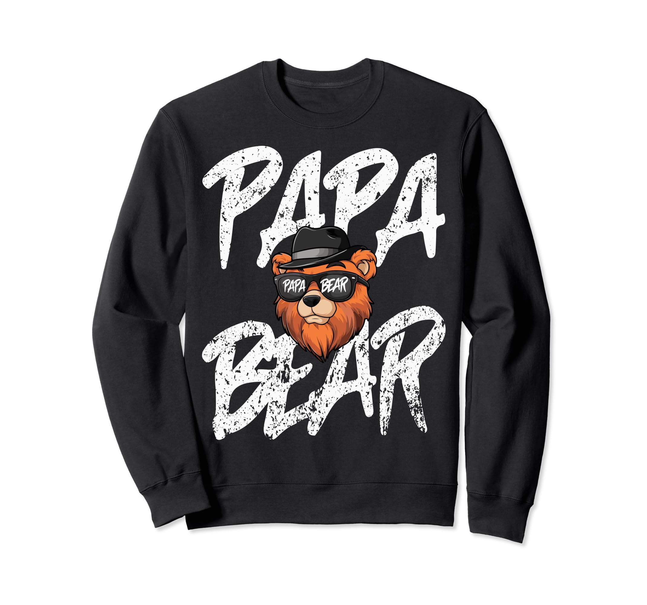 Papa Bear Face Wearing Sunglasses Sweatshirt - Streetwear Style Unisex - T-Shirt, Sweatshirt, Hoodie