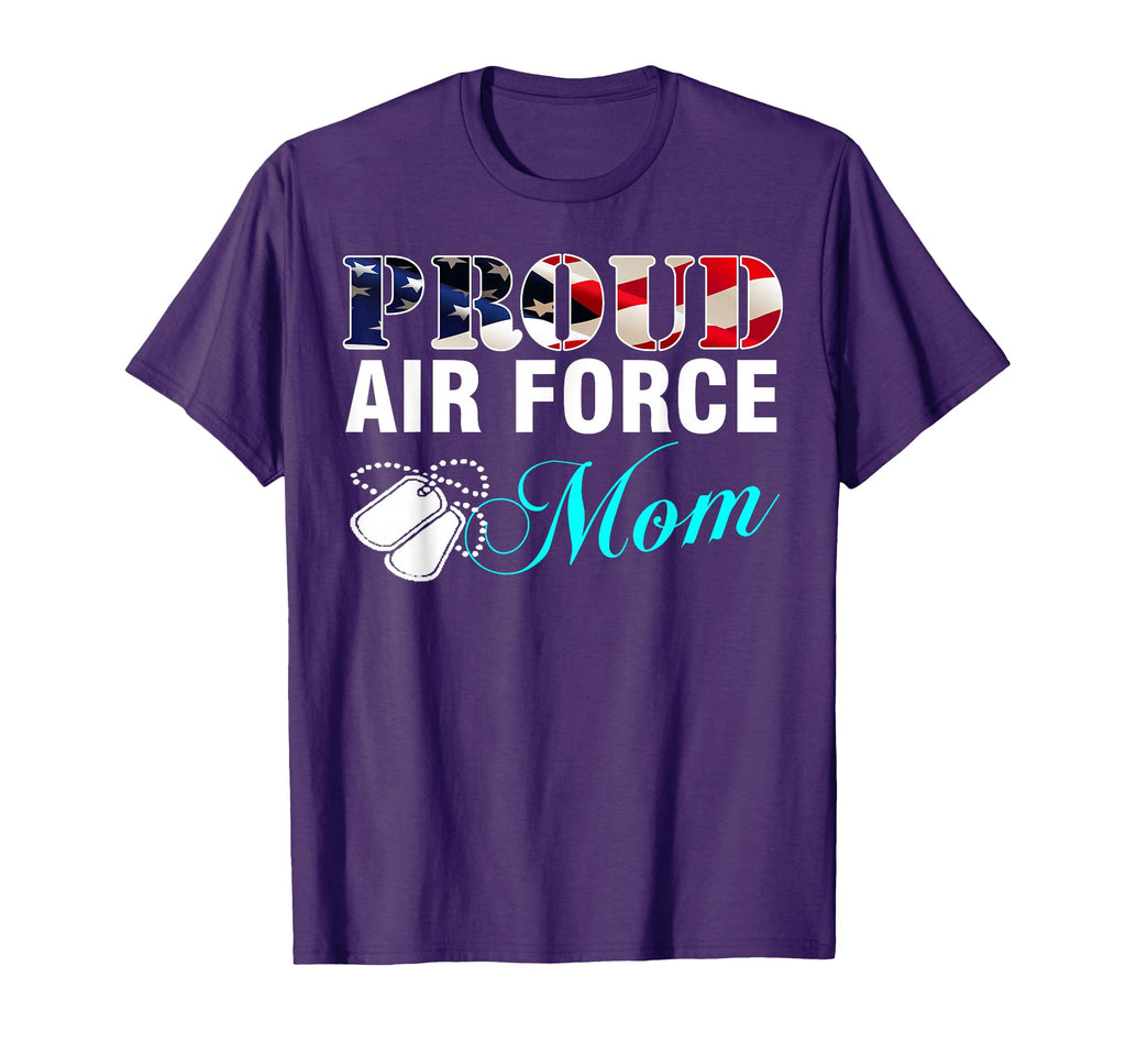 Proud Air Force Mom American Flag Gift T-Shirt - Aesthetic Graphic Unisex - T-Shirt, Sweatshirt, Hoodie