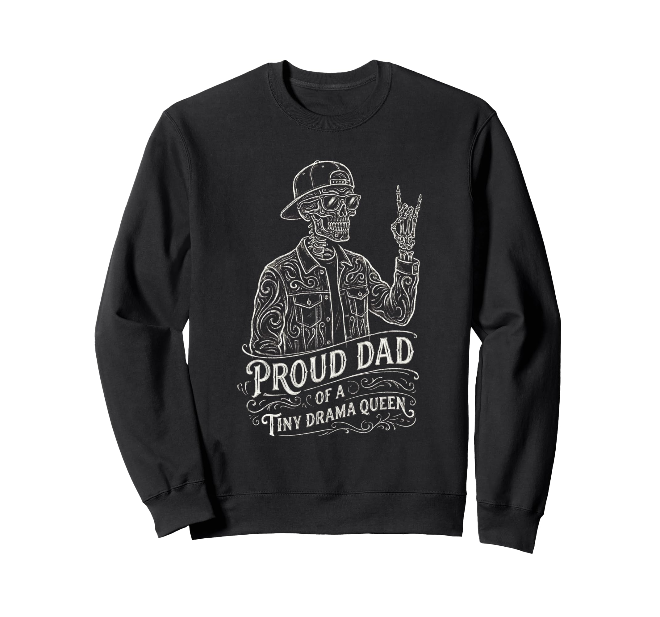 Skeleton Dad Daughter Matching Funny Sweatshirt - Graphic Print Men Women - T-Shirt, Sweatshirt, Hoodie