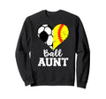 Ball Aunt Heart Funny Soccer Sweatshirt - Minimalist Print Men Women - T-Shirt, Sweatshirt, Hoodie