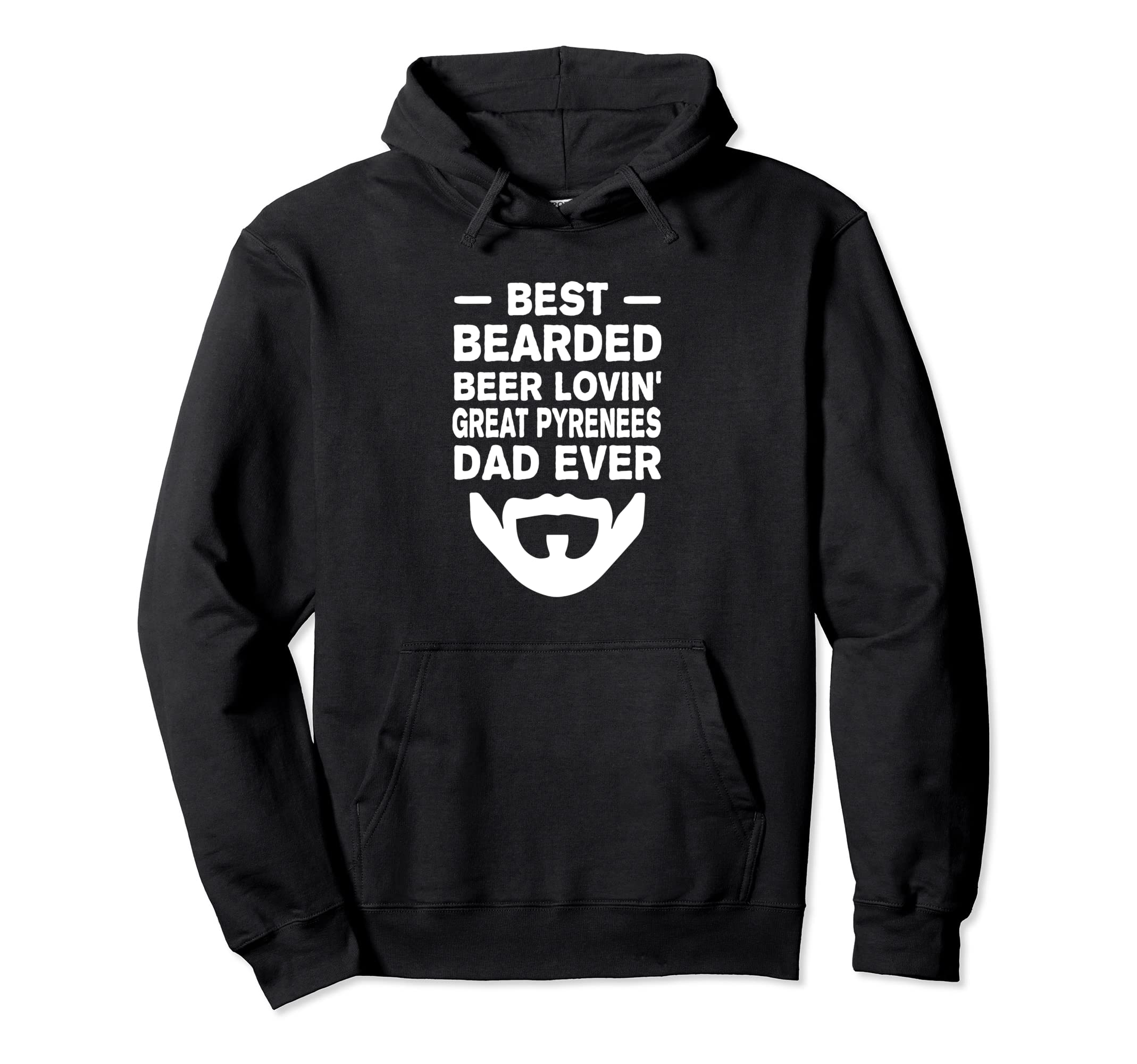 Best Bearded Beer Lovin Great Pyrenees Hoodie - Custom Art Print Unisex - T-Shirt, Sweatshirt, Hoodie
