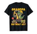 Grandpa Birthday Construction Excavator T-Shirt - Novelty Apparel Unisex - T-Shirt, Sweatshirt, Hoodie