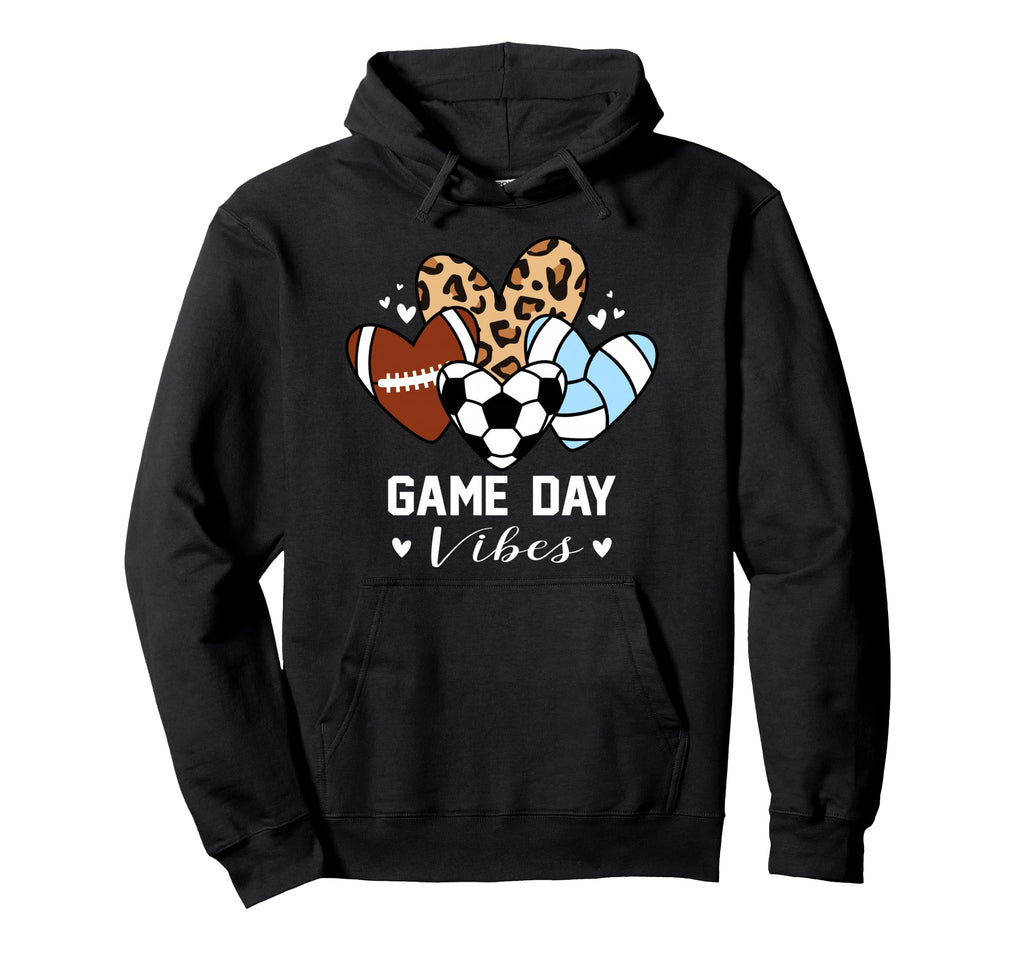 Game Day Vibes Funny Soccer Hoodie - Casual Everyday Wear for Adults - T-Shirt, Sweatshirt, Hoodie