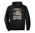 Best Truckin Dad Ever Funny Truck Hoodie - Minimalist Print for Adults - T-Shirt, Sweatshirt, Hoodie