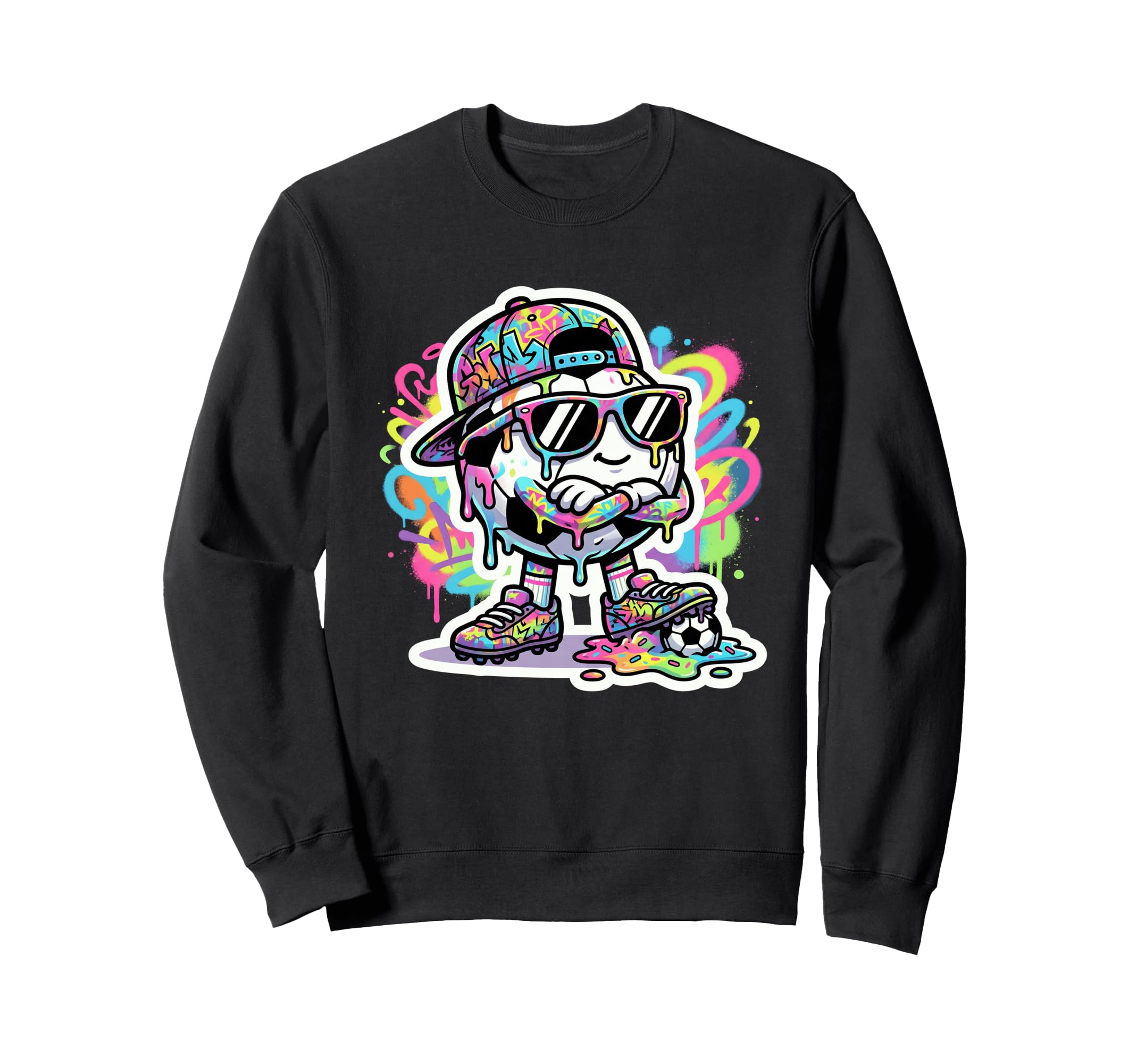 Soccer Ice Cream Drip Soccer Stuff Sweatshirt - Aesthetic Graphic Unisex - T-Shirt, Sweatshirt, Hoodie