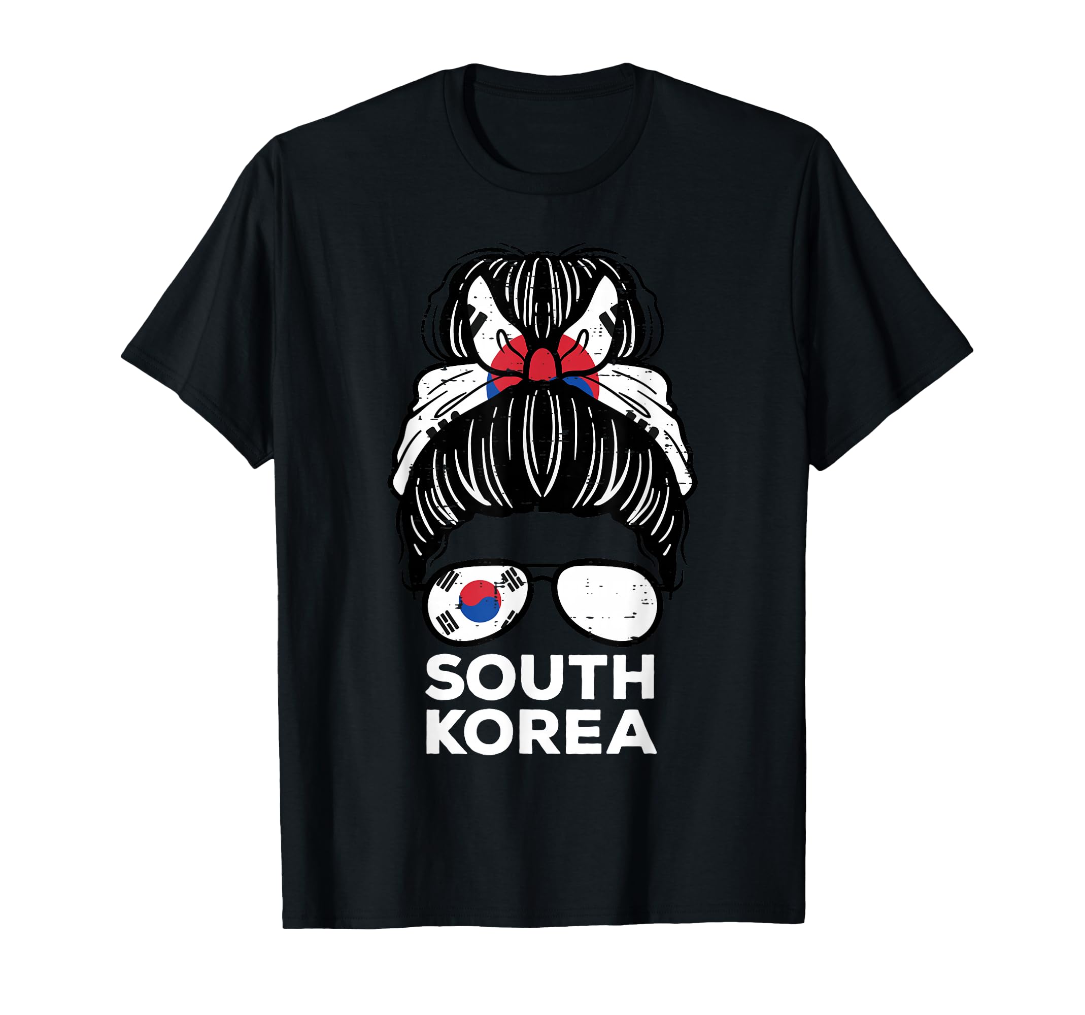 South Korea Flag Hairbun Football T-Shirt - Minimalist Print for Adults - T-Shirt, Sweatshirt, Hoodie