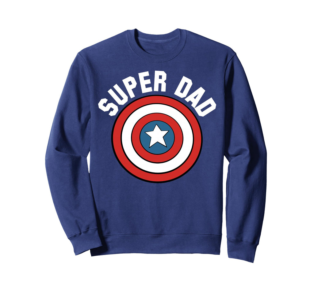 Marvel Fathers Day Super Dad Captain Sweatshirt - Graphic Print Unisex - T-Shirt, Sweatshirt, Hoodie