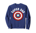 Marvel Fathers Day Super Dad Captain Sweatshirt - Graphic Print Unisex - T-Shirt, Sweatshirt, Hoodie