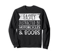 Easily Distracted Motorcycles Boobs Sweatshirt - Minimalist Print Unisex - T-Shirt, Sweatshirt, Hoodie