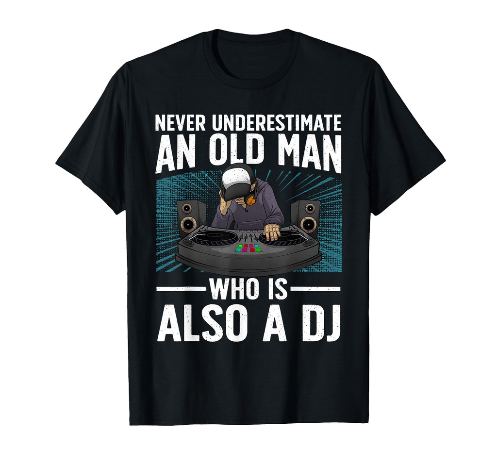 Dj Art Grandpa Dad Dj Turntable T-Shirt - Casual Everyday Wear for Adults - T-Shirt, Sweatshirt, Hoodie