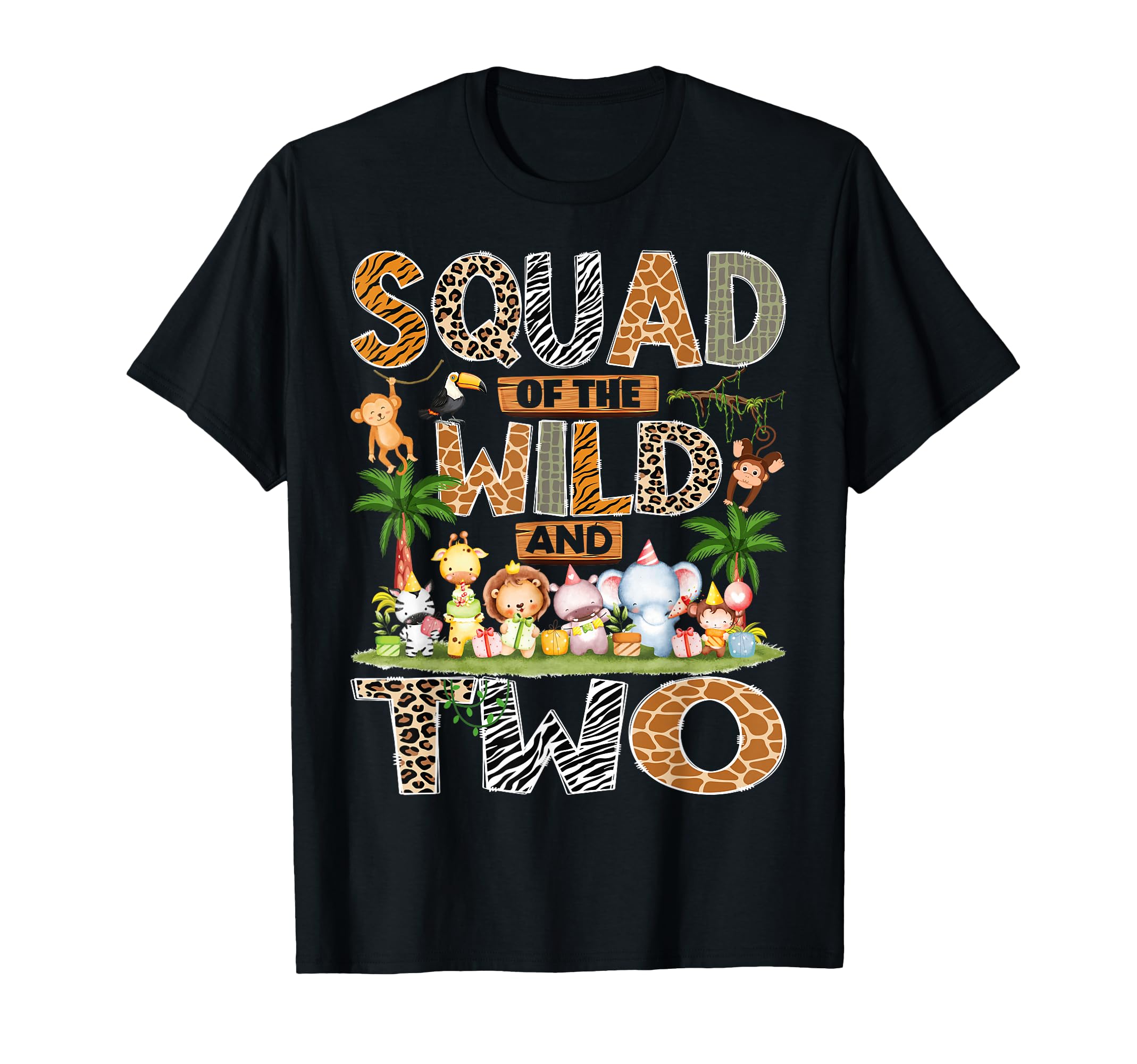 Squad Wild Two 2Nd Birthday Safari T-Shirt - Custom Art Print for Adults - T-Shirt, Sweatshirt, Hoodie