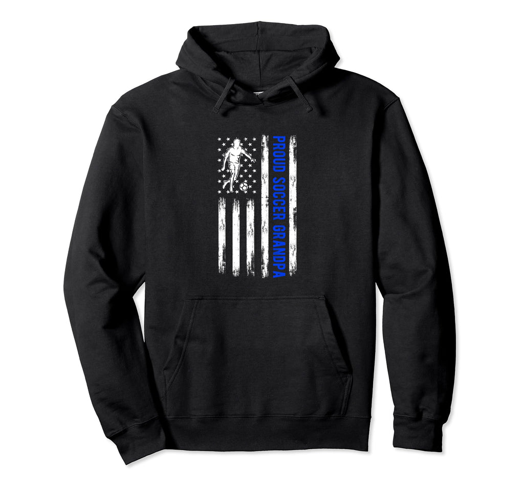 Proud Soccer Grandpa Usa Flag Family Hoodie - Graphic Print for Adults - T-Shirt, Sweatshirt, Hoodie