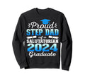 Proud Step Dad 2024 Salutatorian Sweatshirt - Aesthetic Graphic for Adults - T-Shirt, Sweatshirt, Hoodie