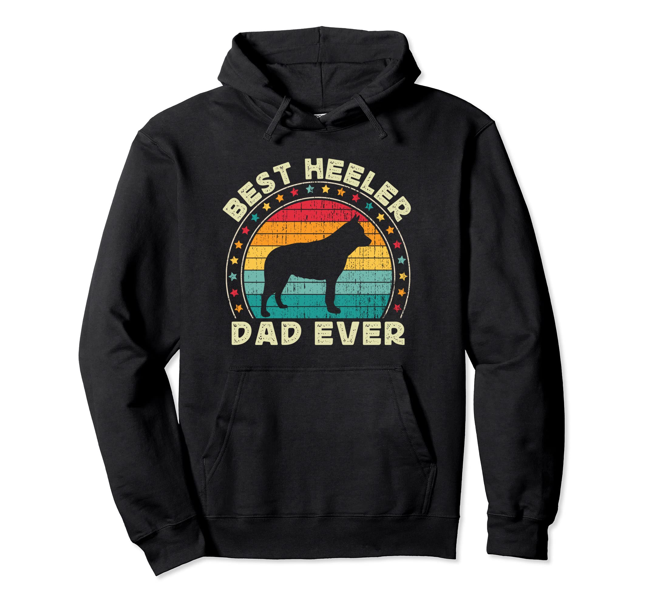 Heeler Dad Blue Red Australian Hoodie - Fun Novelty Design for Adults - T-Shirt, Sweatshirt, Hoodie