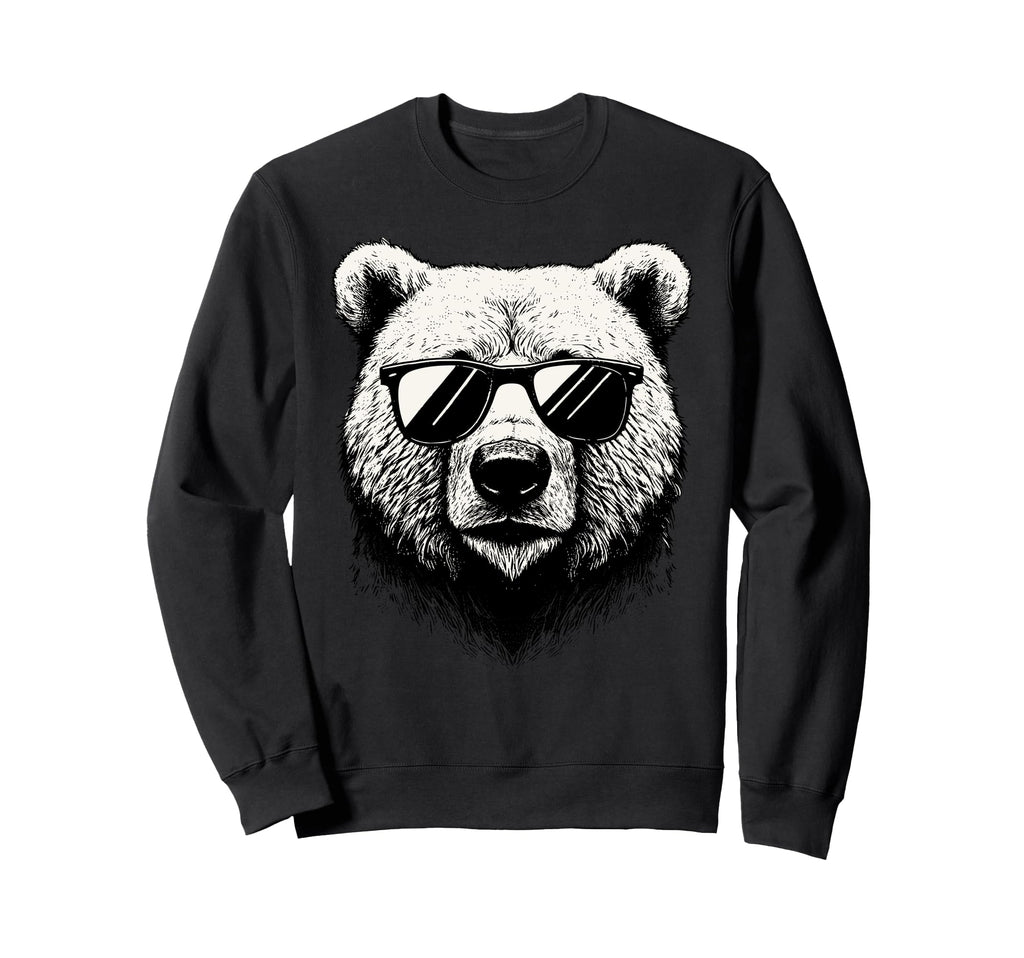 Funny Bear Punk Rock Dad Papa Gifts Sweatshirt - Custom Art Print Men Women - T-Shirt, Sweatshirt, Hoodie