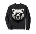 Funny Bear Punk Rock Dad Papa Gifts Sweatshirt - Custom Art Print Men Women - T-Shirt, Sweatshirt, Hoodie